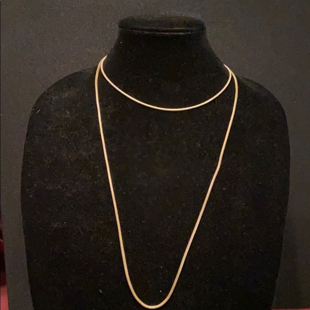 Silver two piece necklace set